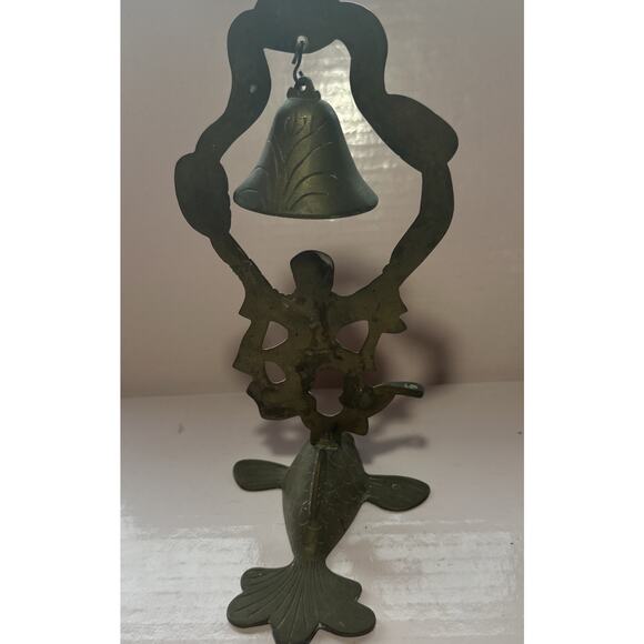 Vintage Brass Ornate Decorative Display Stand Gong Bell / Incense Fish Bottom - Picture 8 of 9